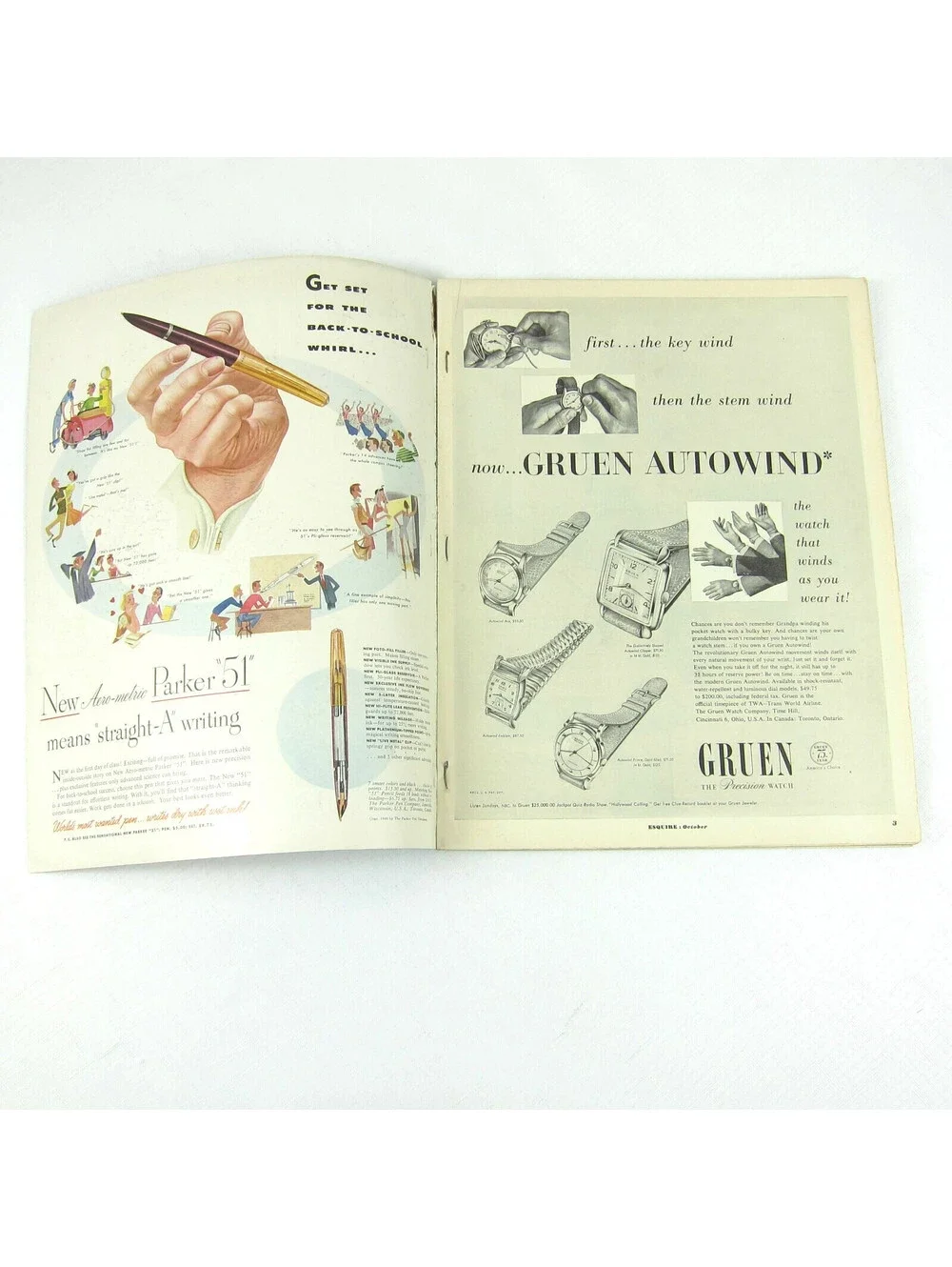 Vintage Esquire Magazine October 1949 AL MOORE Mis-Adventure Gatefold Pinup Girl